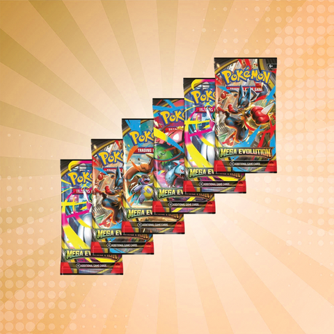 Pokémon TCG: Mega Evolution Booster Bundle (6 Packs) Pokémon TCG: Mega Evolution Booster Bundle (6 Packs)