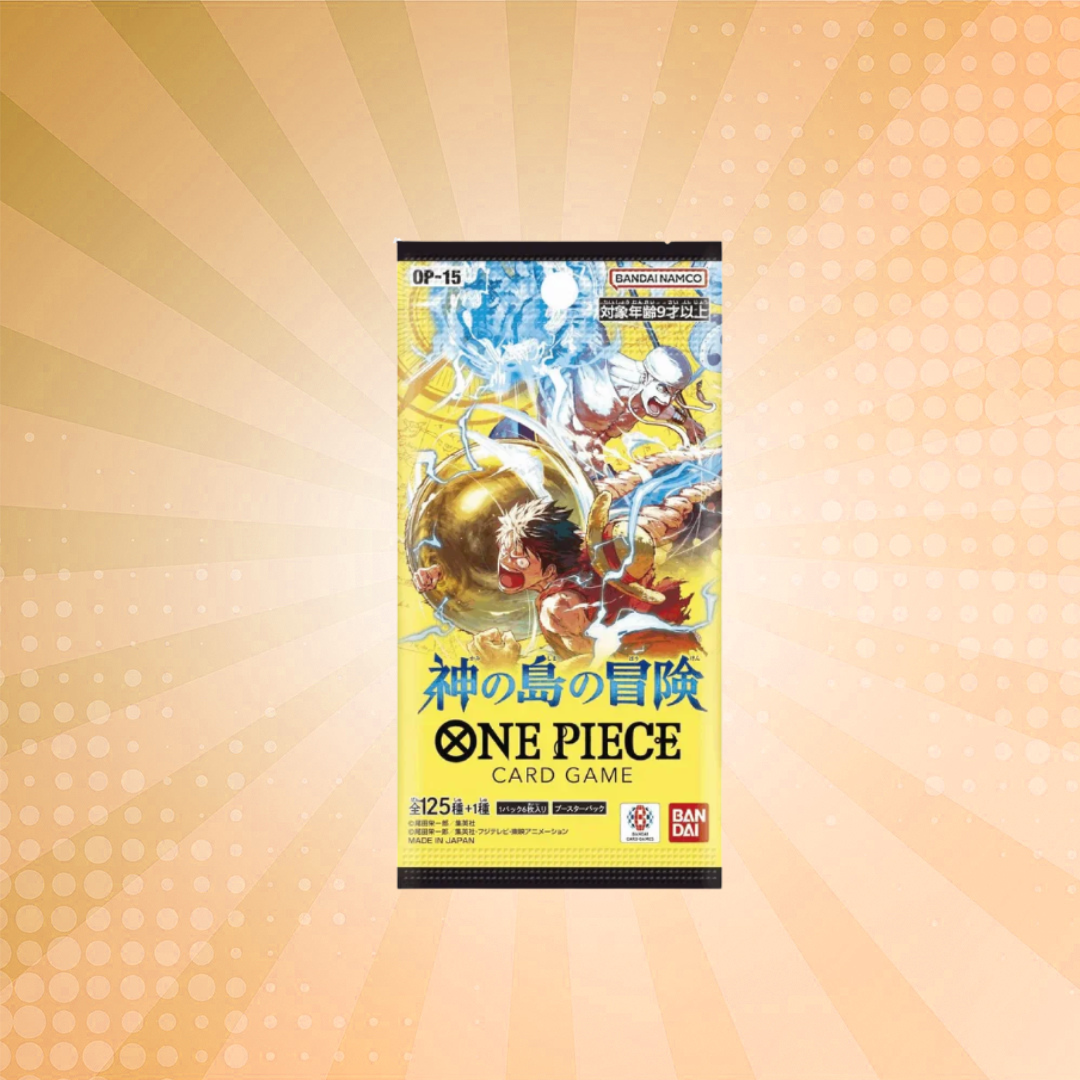 Japanese One Piece: OP-15 On the Island of the Gods Booster Pack (6 Cards)
