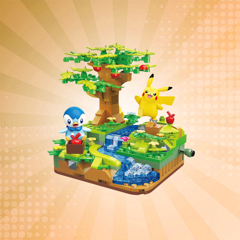Keeppley Pokémon Creek Bank Fruit Picking Building Blocks Set