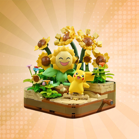 Keeppley Pokémon Golden Flower Field Building Blocks Set