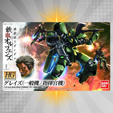 Bandai HG 1/144 Graze Standard Type / Commander Type Model Kit from Mobile Suit Gundam: Iron-Blooded Orphans