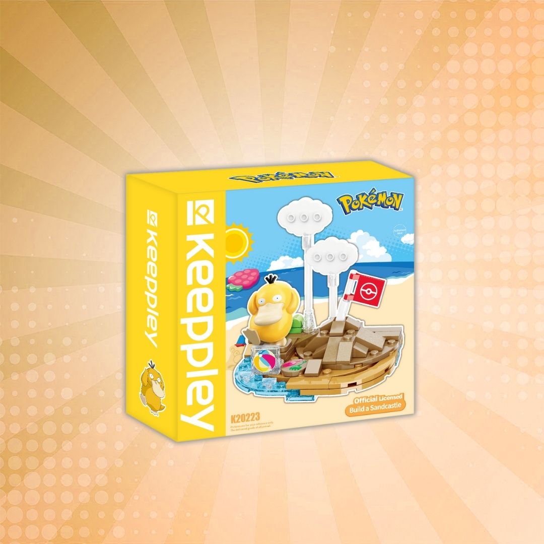 Keeppley Pokémon Blocks Scene Series - Build a Sandcastle Psyduck Building Blocks Set