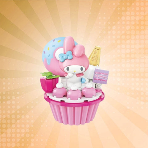 Keeppley Sanrio Series - My Melody Strawberry Cupcake Building Blocks Set