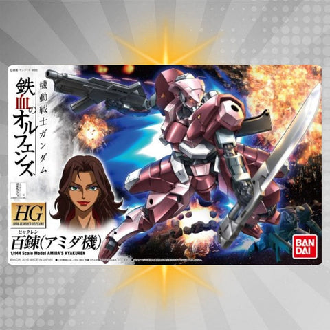 Bandai HGIBO 1/144 Amida’s Hyakuren Model Kit from Mobile Suit Gundam: Iron-Blooded Orphans