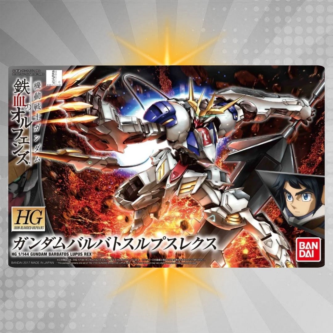 Bandai HGIBO 1/144 Gundam Barbatos Lupus Rex Model Kit from Mobile Suit Gundam: Iron-Blooded Orphans.