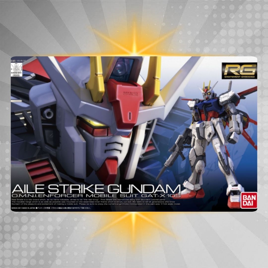 Rg Strike Box Bandai RG 1/144 #03 GAT-X105 Aile Strike Gundam Model Kit – Magic Chest